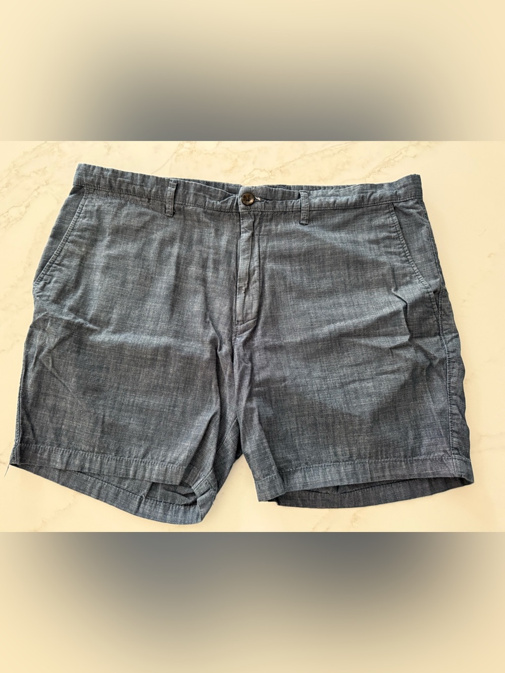 Goodfellow & Co Gray-Blue Flat Front Men's Shorts Size 40, 7” Inseam
